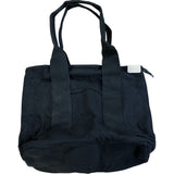 Aucuu Canvas Tote Bag Reusable Black 100% Cotton