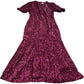 Women's Midi Dress Size 10 Red Sequin Short Sleeve