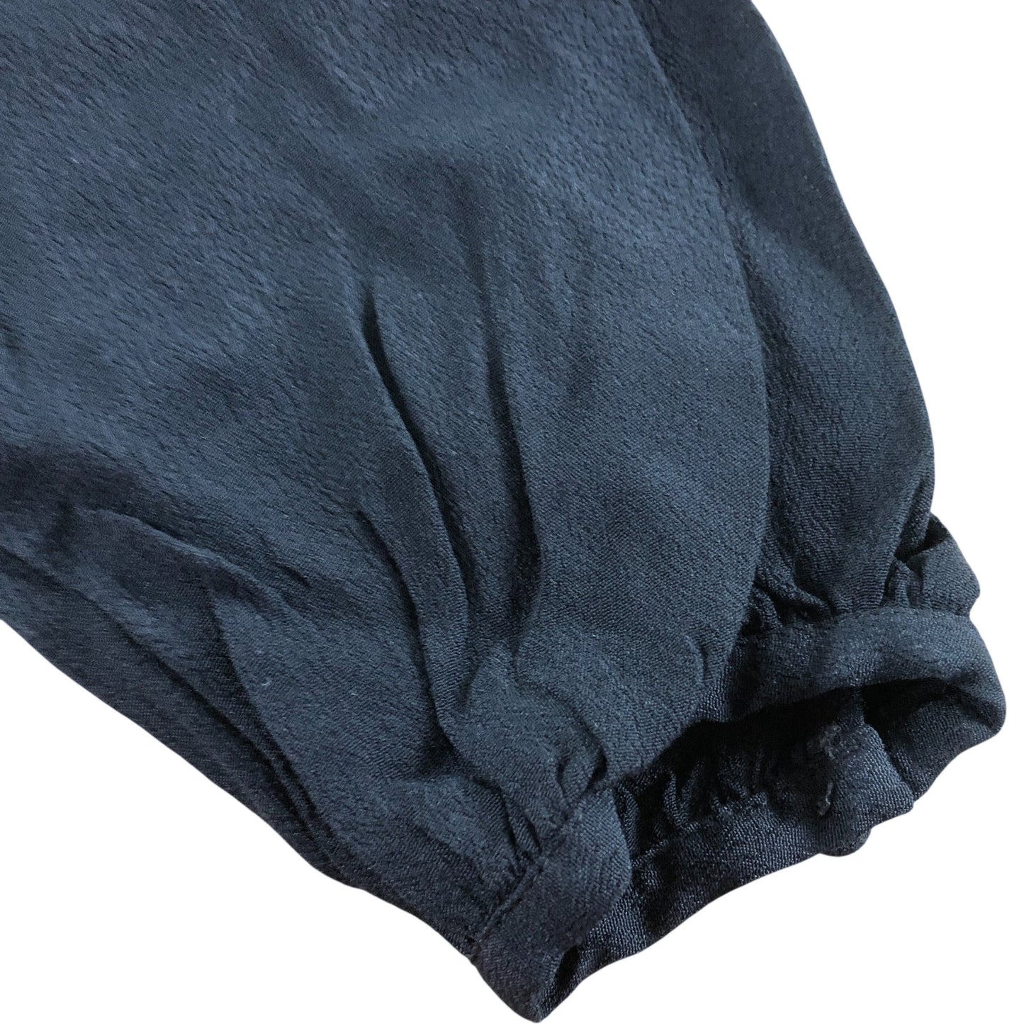 Branded Black Embellished Keyhole Top - Size 8