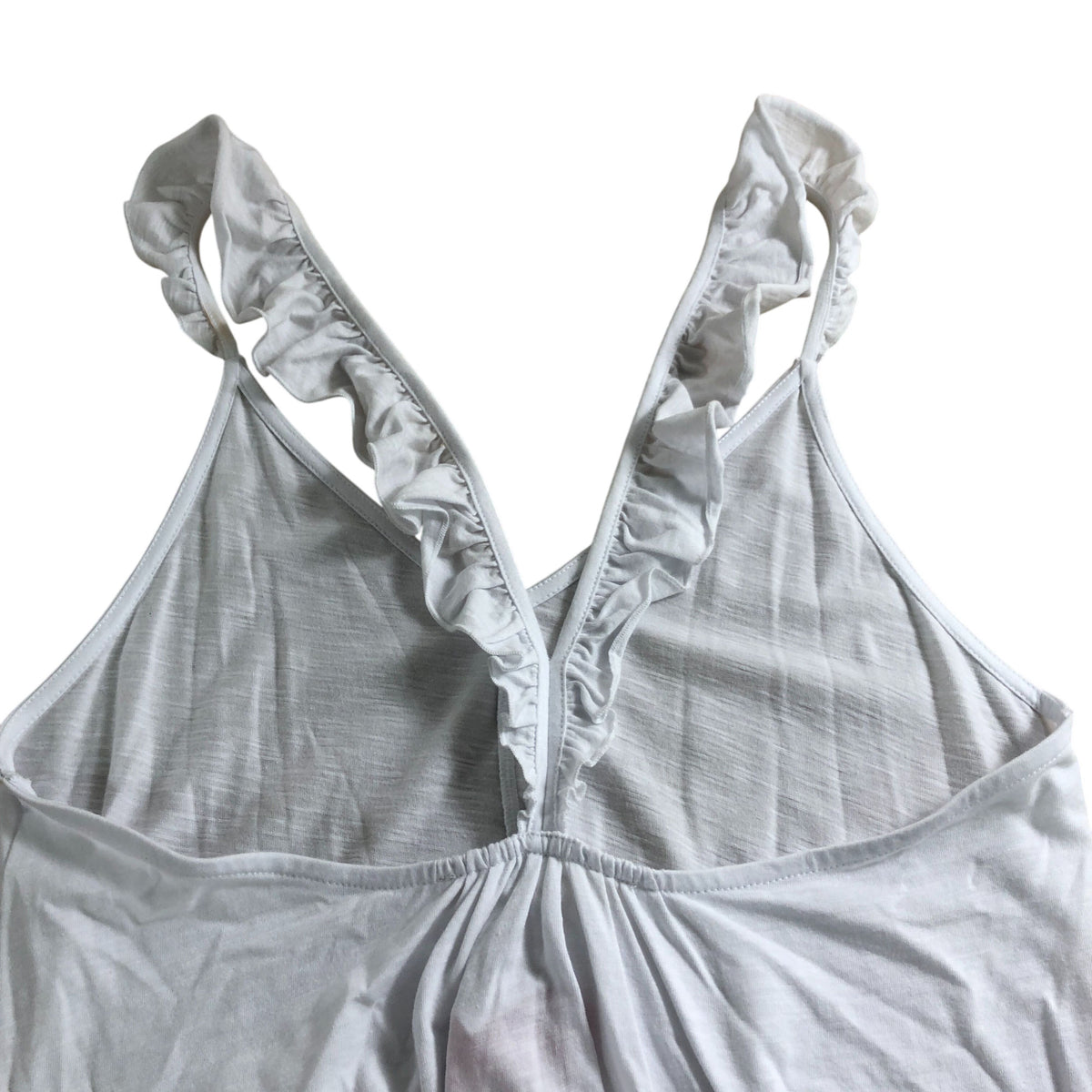 River Island Women's UK M White Maxi Dress Ruffled Straps