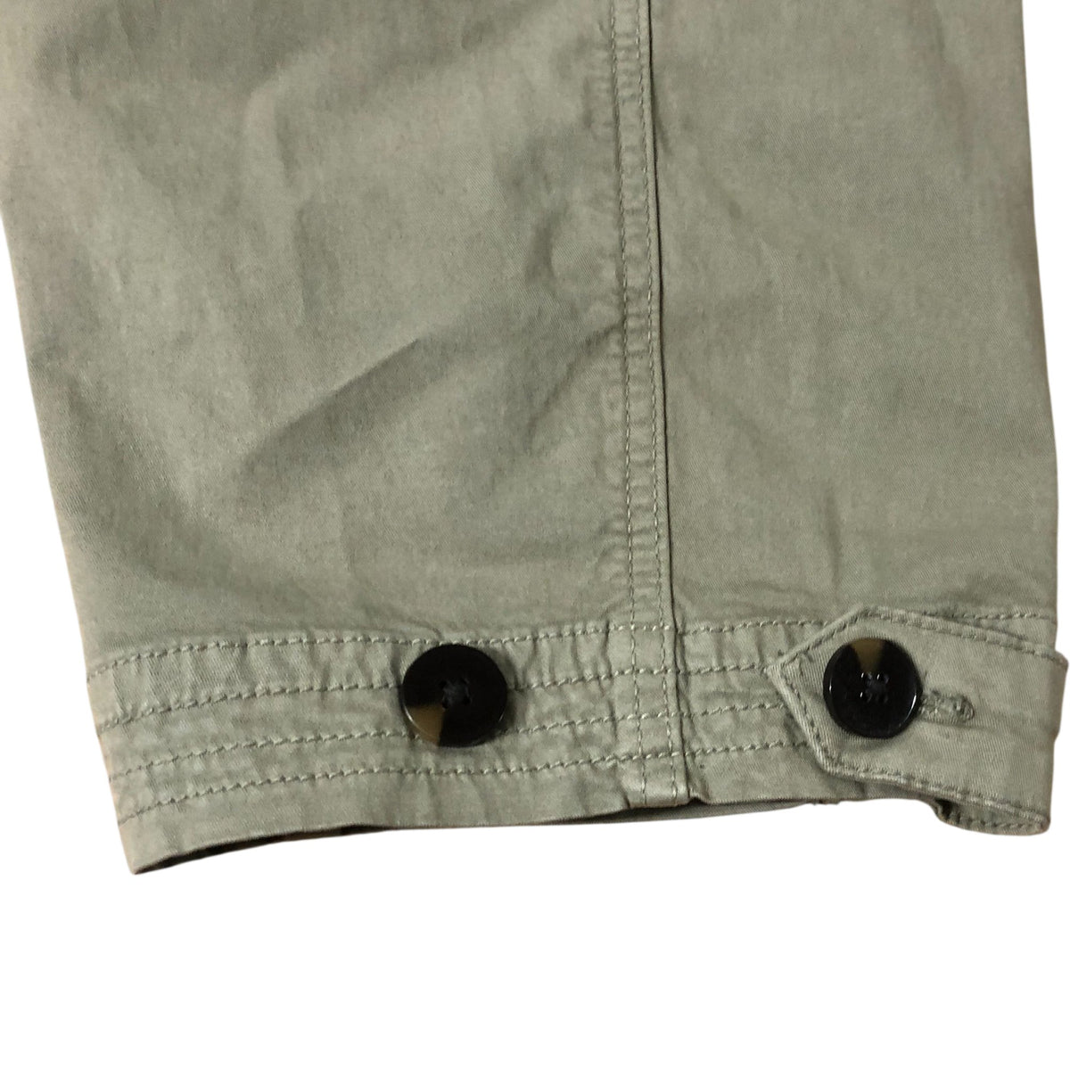 Khaki Washed Barrel Chino Trousers