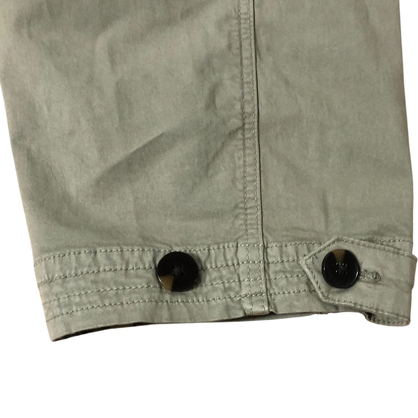 Khaki Washed Barrel Chino Trousers Size 8L