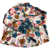 Colourful Leaf Print Shirt Size XL Women's Casual Long Sleeve Top