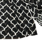 Patterned Blouse Size XS Sheer Long Sleeve Black/White