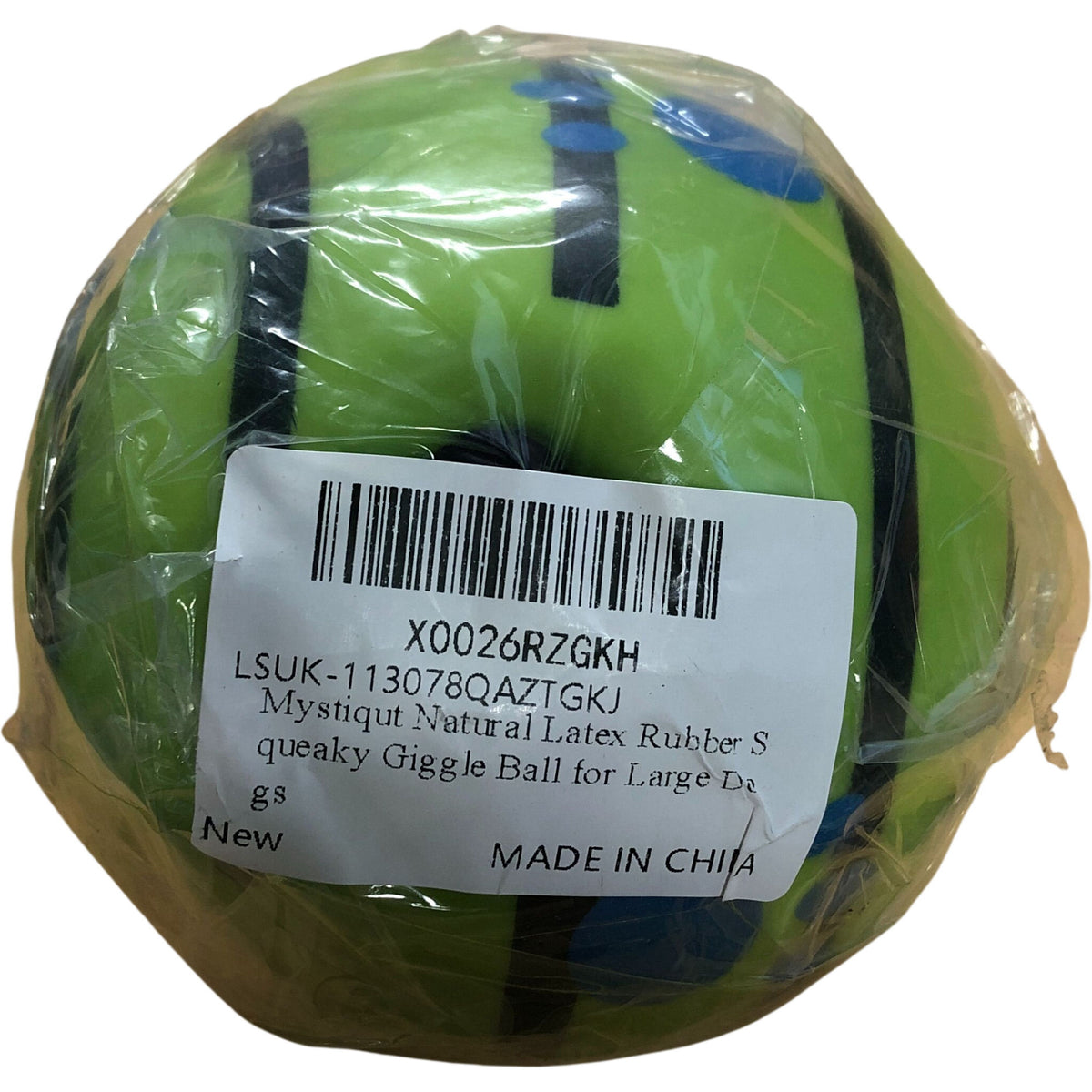 Natural Latex Rubber Squeaky Giggle Ball Dog Toy for Large Dogs