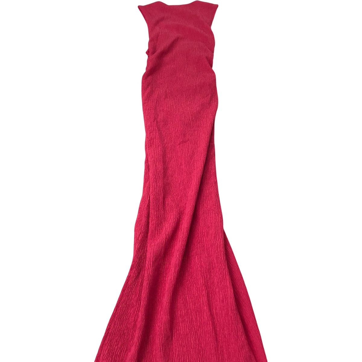 River Island Red Long Dress Women Sleeveless Ruched Maxi Evening Wear XS
