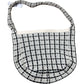 Black And White Checkered Shoulder Bag Women's Casual Tote Handbag