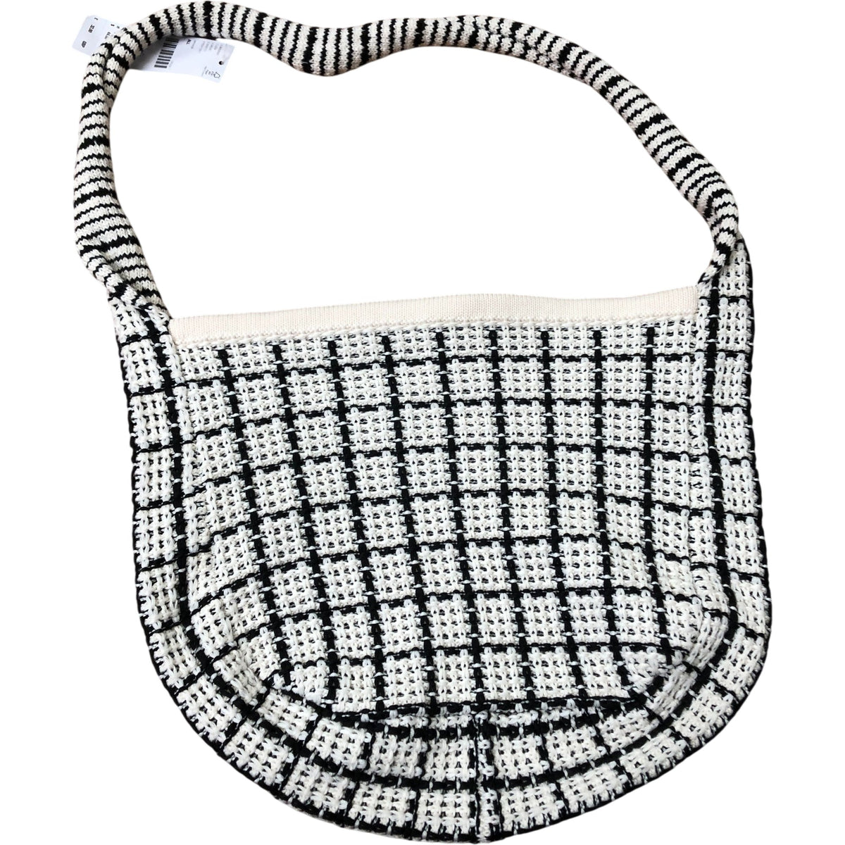 Black And White Checkered Shoulder Bag Women's Casual Tote Handbag
