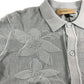 River Island Short Sleeve Floral Knitted Top Light Blue Size Medium