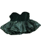 River Island Small Green Velvet Corset Top Women's