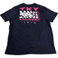 TOKYO LAUNDRY Men's T-Shirt XL Navy Blue Graphic Print Cotton Outfitters 1968