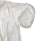 Lace Detail Blouse Size 16 Women's Cream Soft Cotton Puff Sleeve