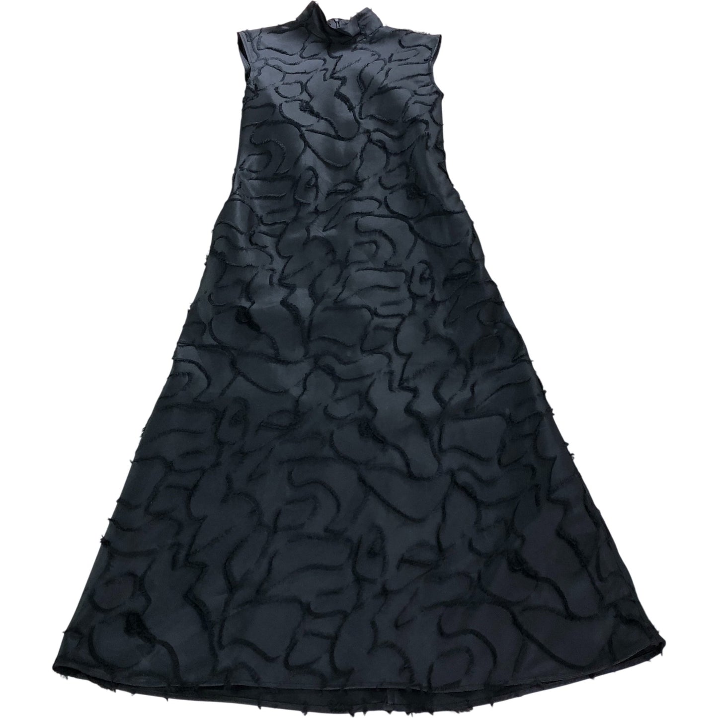 Stine Goya Black Textured Satin Midi Dress - Size 6