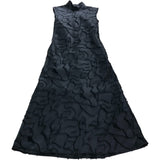 Stine Goya Black Textured Satin Midi Dress - Size 6