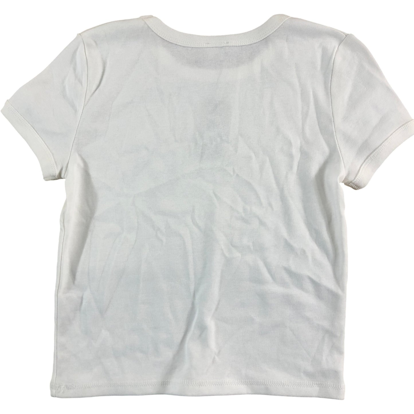 River Island Girls T-Shirt Size 11-12 Years White Tropical Print Casual Top