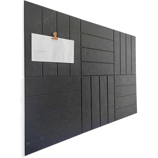 DECORITA Cork Board Black Wall Mounted Notice Board Office Organiser