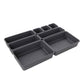Interlocking Desk/Jewellery Organiser with Compartments Grey Plastic Storage