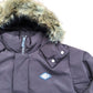 River Island Studio Brown Hooded Coat with Faux Fur