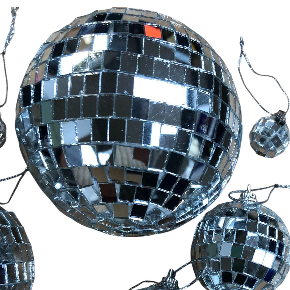 Festive Disco Ball Christmas Ornaments Set
