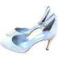 Ellyia Court Heels Size 4 Women's Ice Blue Fine Suede Classic Style