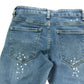 River Island Sid Skinny Jeans UK8 Years Distressed Blue Wash Denim