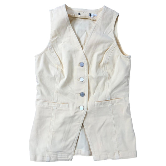 Sleeveless Vest Top Size 8 Women's Light Yellow Casual Style