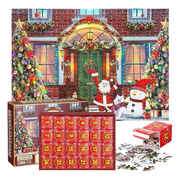 Advent Calendar Christmas Jigsaw Puzzle 1008 Pieces Unique Gift Idea
