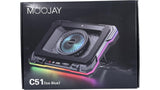 Moojay C51 Laptop Cooling Pad Ice Blue USB Powered Adjustable RGB Fan