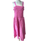 River Island Pink Medium Maxi Dress Women's Smocked Cami Casual Size 18