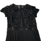 Adrianna Papell Black Beaded Maxi Dress UK8 Women's Evening Wear Flowy