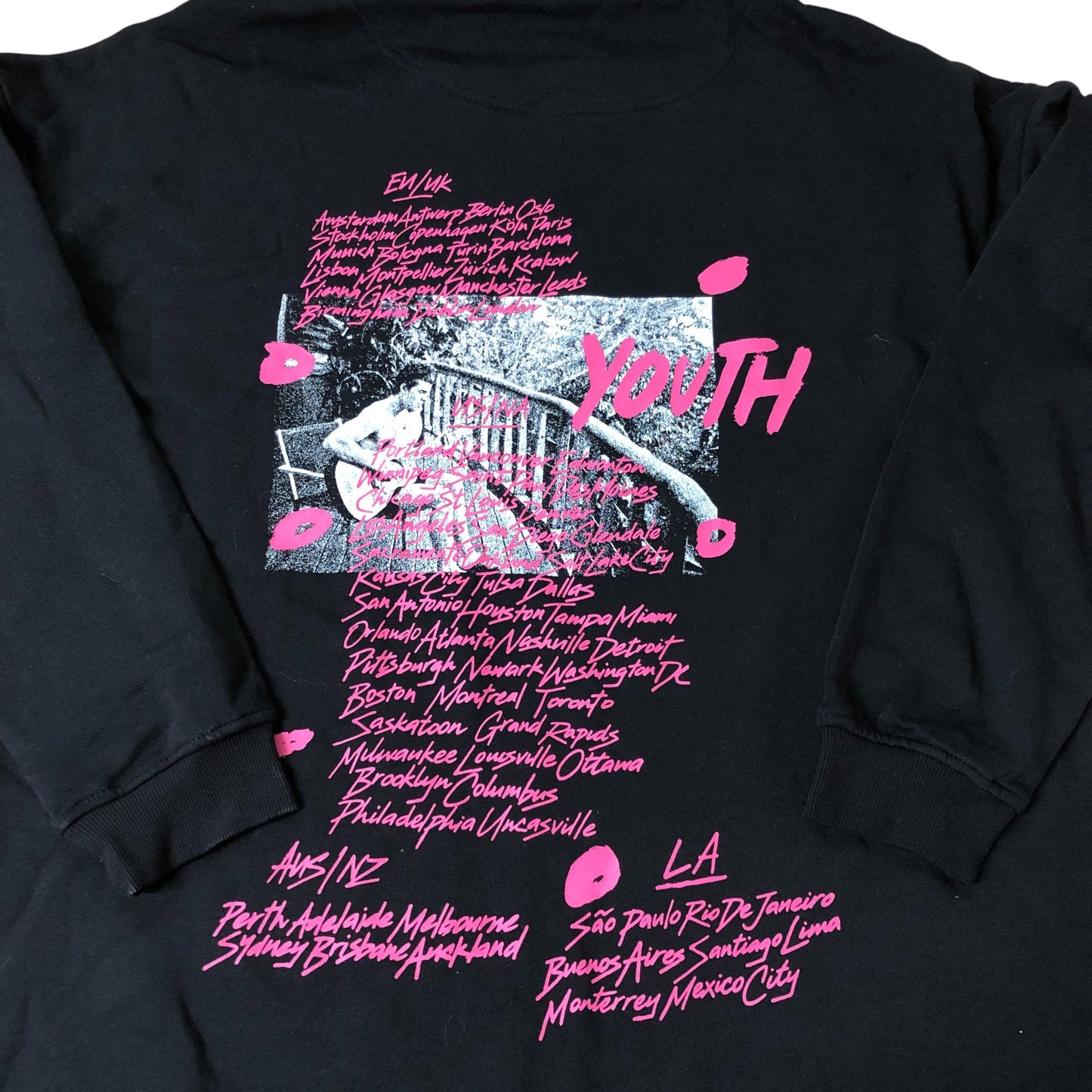 Shawn Mendes The Tour Hoodie Size L Unisex Black Graphic Print Cotton