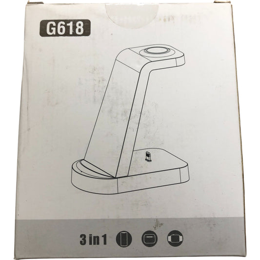 3 in 1 Charging Dock G618 for Mobile Phones USB Charger and Cable Included