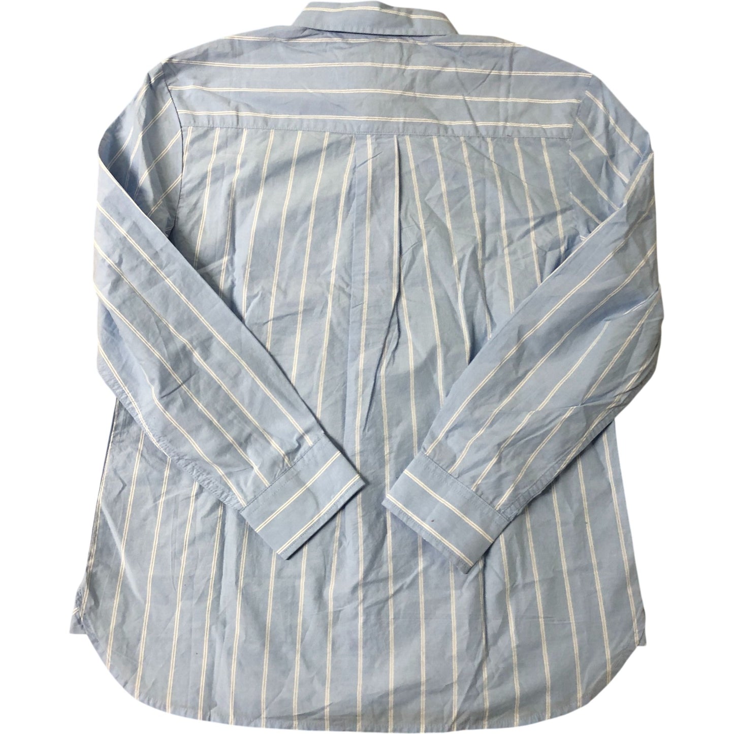 Crew Clothing Company Relaxed Fit Shirt Women's Light Blue Striped Cotton Size 8