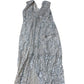Sequin Evening Dress UK Size 18 Women's V Neck Beige Sequined Gown