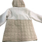 FATFACE Quilted Hooded Jacket Women's Chunky Fleece Cream Size UK 6
