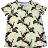 Giraffe Print T-Shirt Boys Yellow Short Sleeve Size 7-8 Years