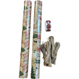 Christmas Wrapping Paper Set Festive Decorative Roll Pack Gift Wrap