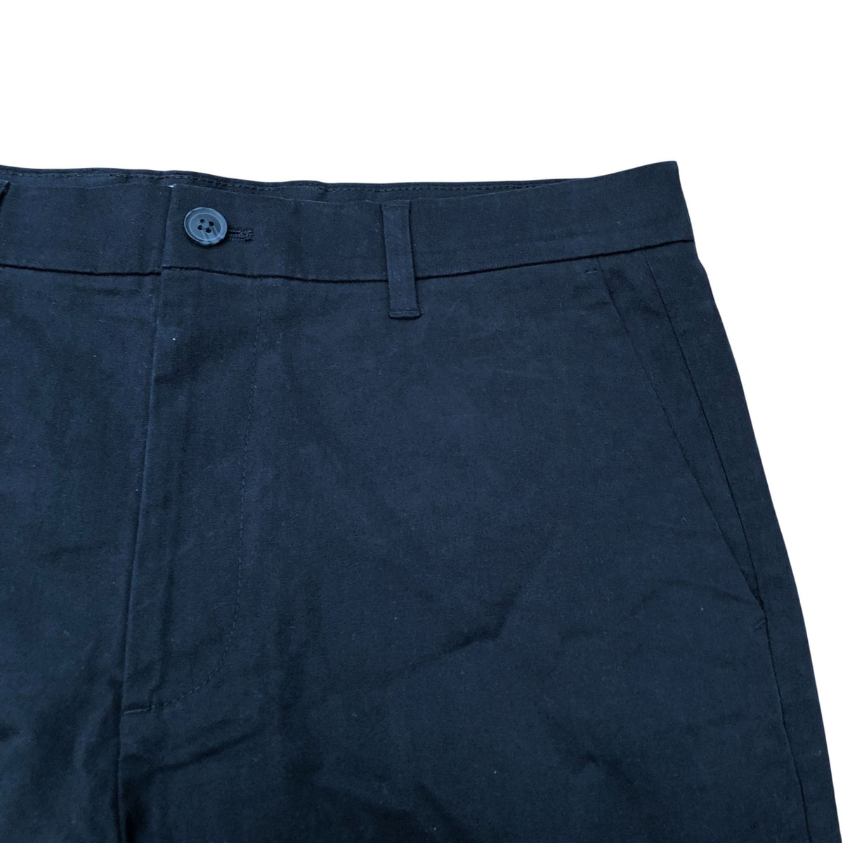 Men's Black Straight Trousers Cotton Blend 34W 31L