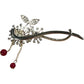 Diuso Rose Hair Clip Elegant Floral Design Gold Tone Women's Accessory