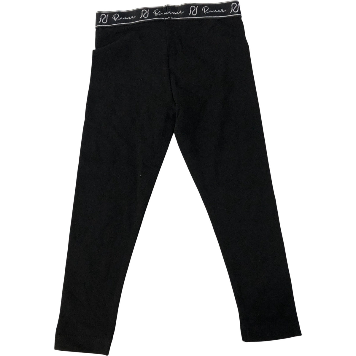 River Island Girls Leggings Black Stretchy Comfortable Cotton Blend 2-3 Years