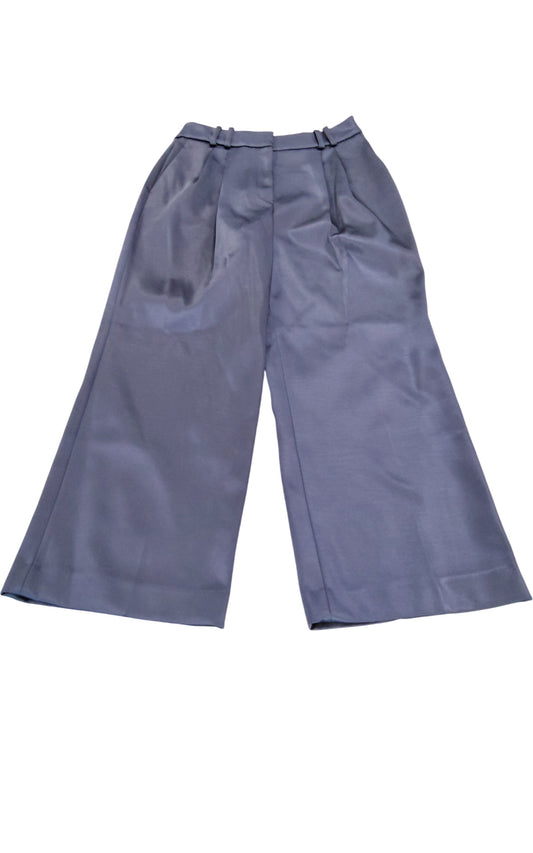 River Island Wide Leg Trousers UK12 Women's Smart Casual Navy Blue Style