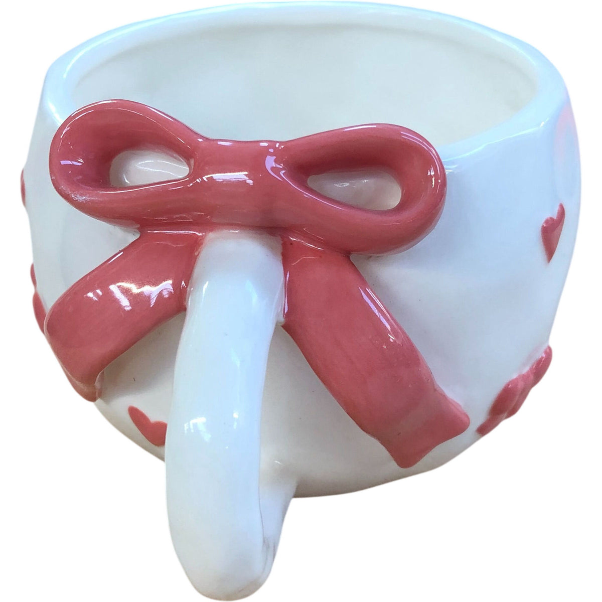 Decorative Mug With Pink Bow Handle