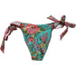 River Island Floral Print Swim Briefs Women Tie Side Detail Size 8