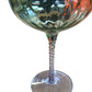 Cocktail Glass Vintage Style Stemware Green Purple