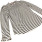 Long Sleeve Striped Top Women's Casual Cotton Blend UK10