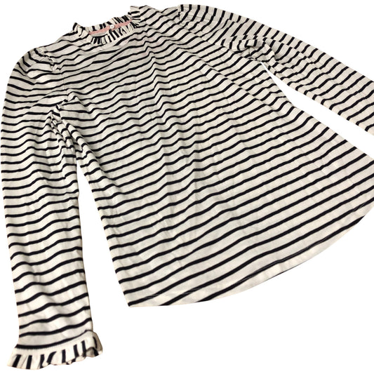 Long Sleeve Striped Top Women's Casual Cotton Blend UK10