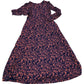 Long Sleeve Maxi Dress UK8 Women's Floral Print Eco Viscose