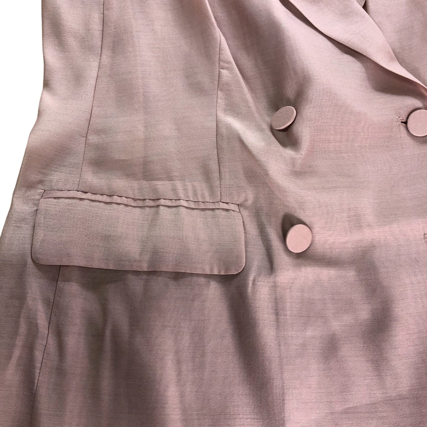 Branded Pink Double Breasted Sheer Waistcoat - Size 16