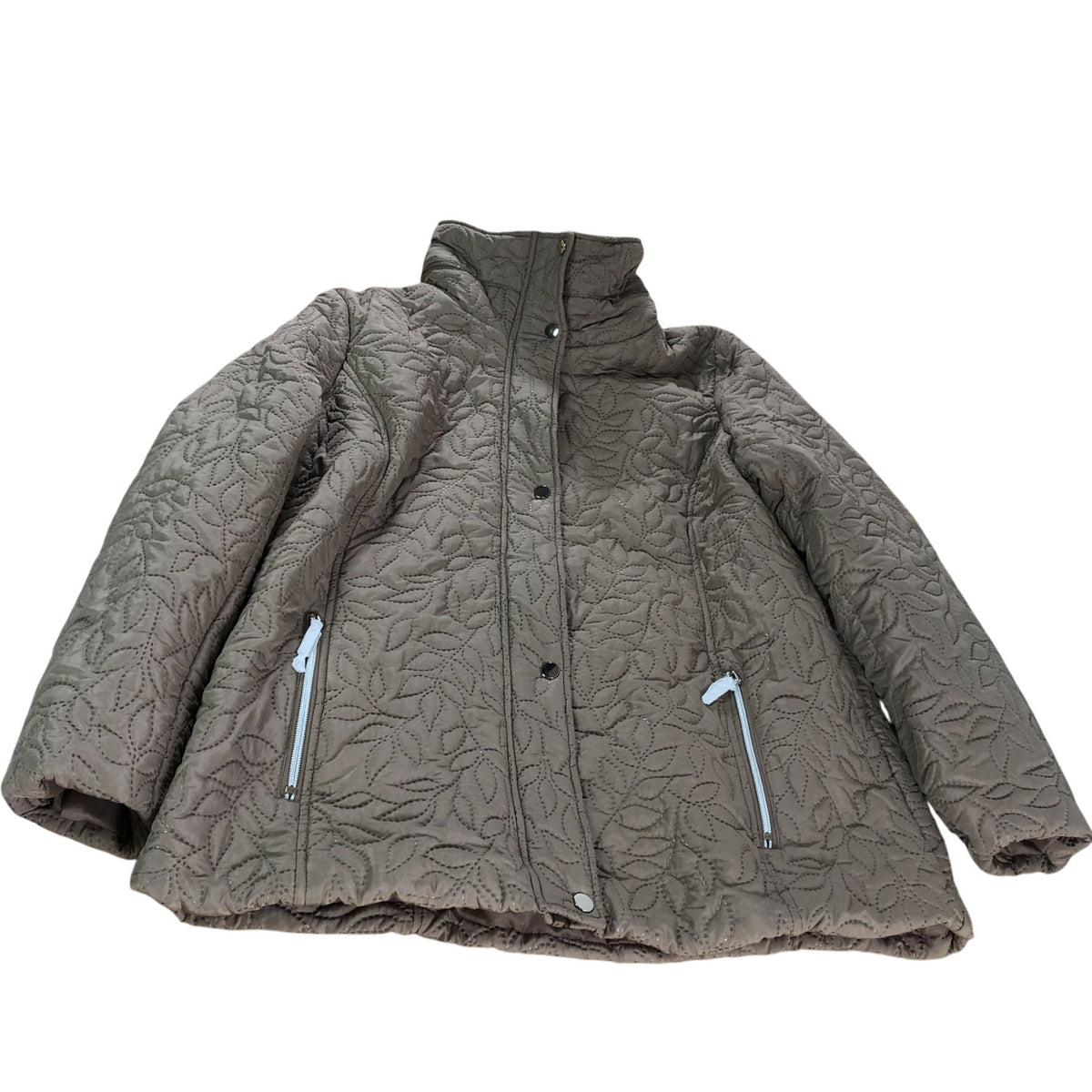 Quilted Coat UK20 Women's Taupe Long Sleeve Hooded