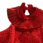 River Island Women's Red Pleated Layered Halterneck Top Size 14
